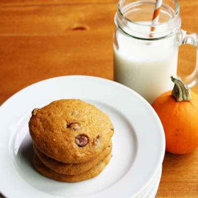 These super soft pumpkin chocolate chip cookies are a delicious Fall classic!