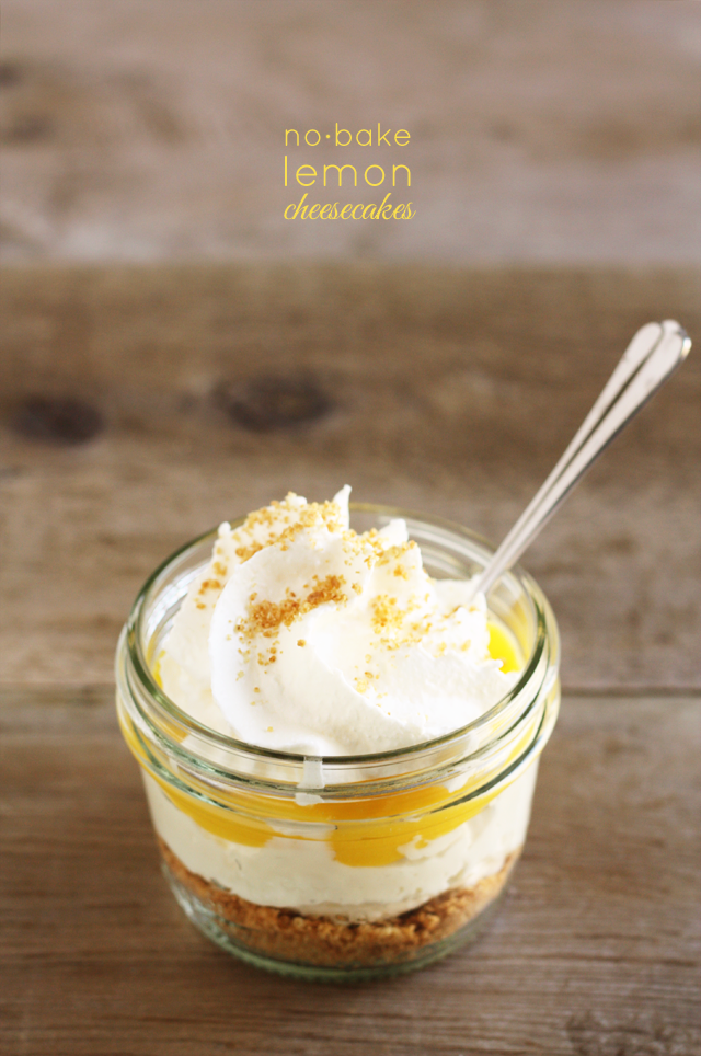 There's nothing better than cheesecake, except for no-bake cheesecake! These delicious no-bake cheesecakes are ready in a flash, and topped with homemade lemon curd, are a scrumptious treat!