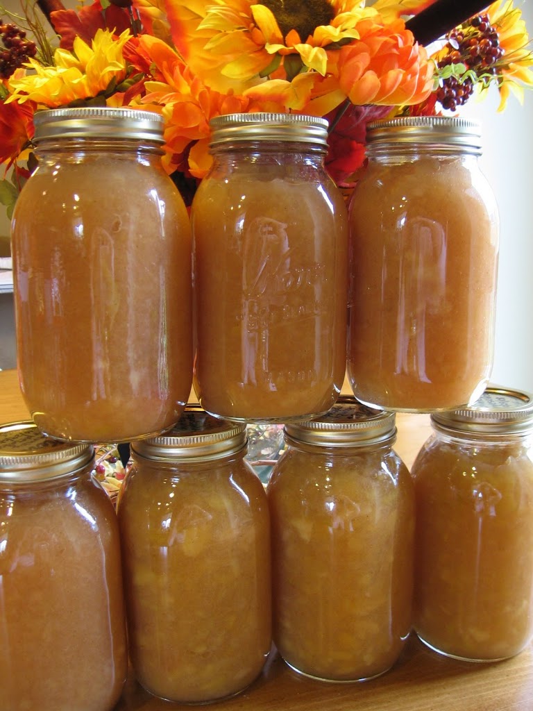 chunky applesauce with cinnamon and lemon