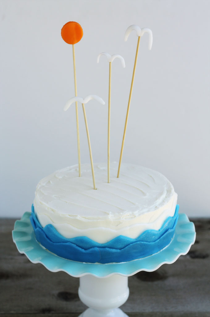 Airheads candy ocean cake