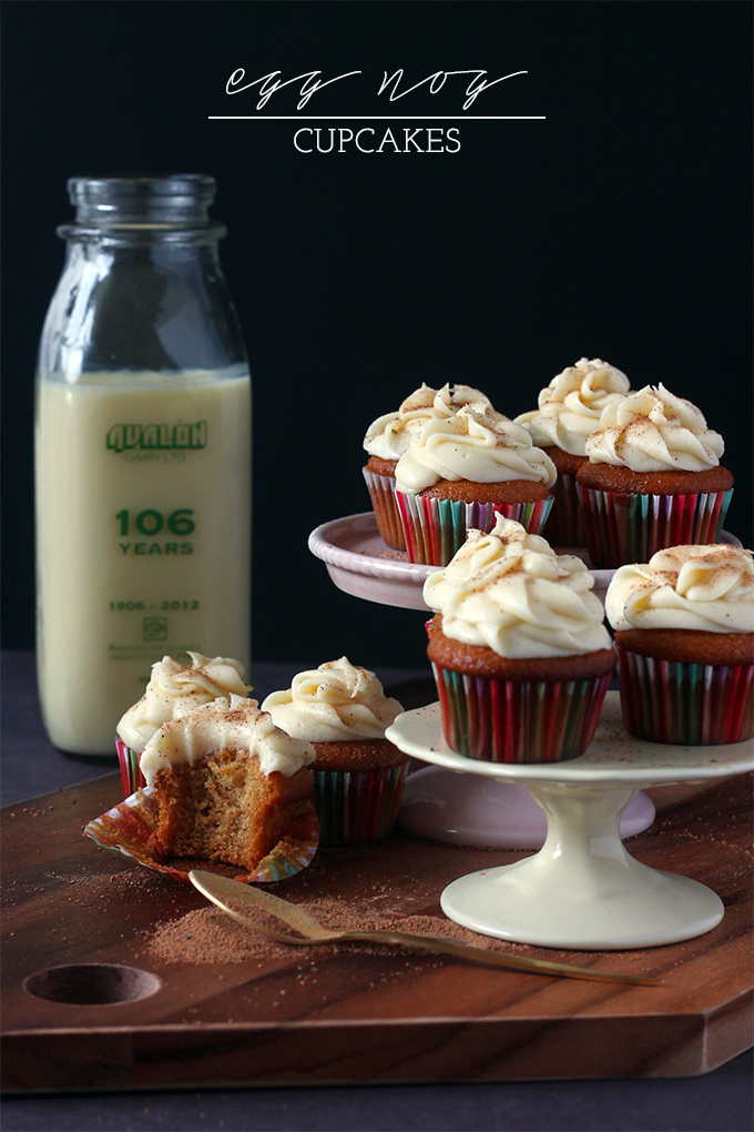 christmas eggnog cupcakes buttercream icing