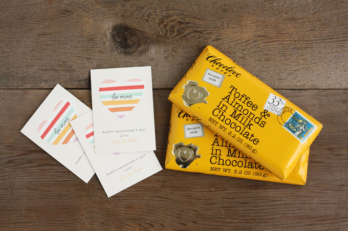 minted classroom valentines chocolove bars