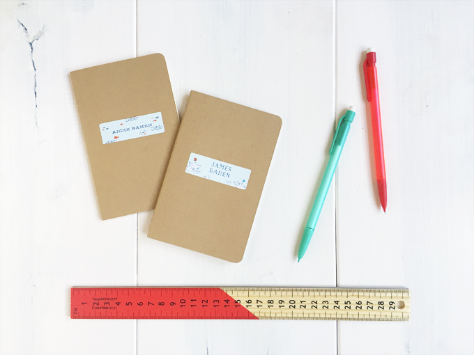 school supply kids custom name labels