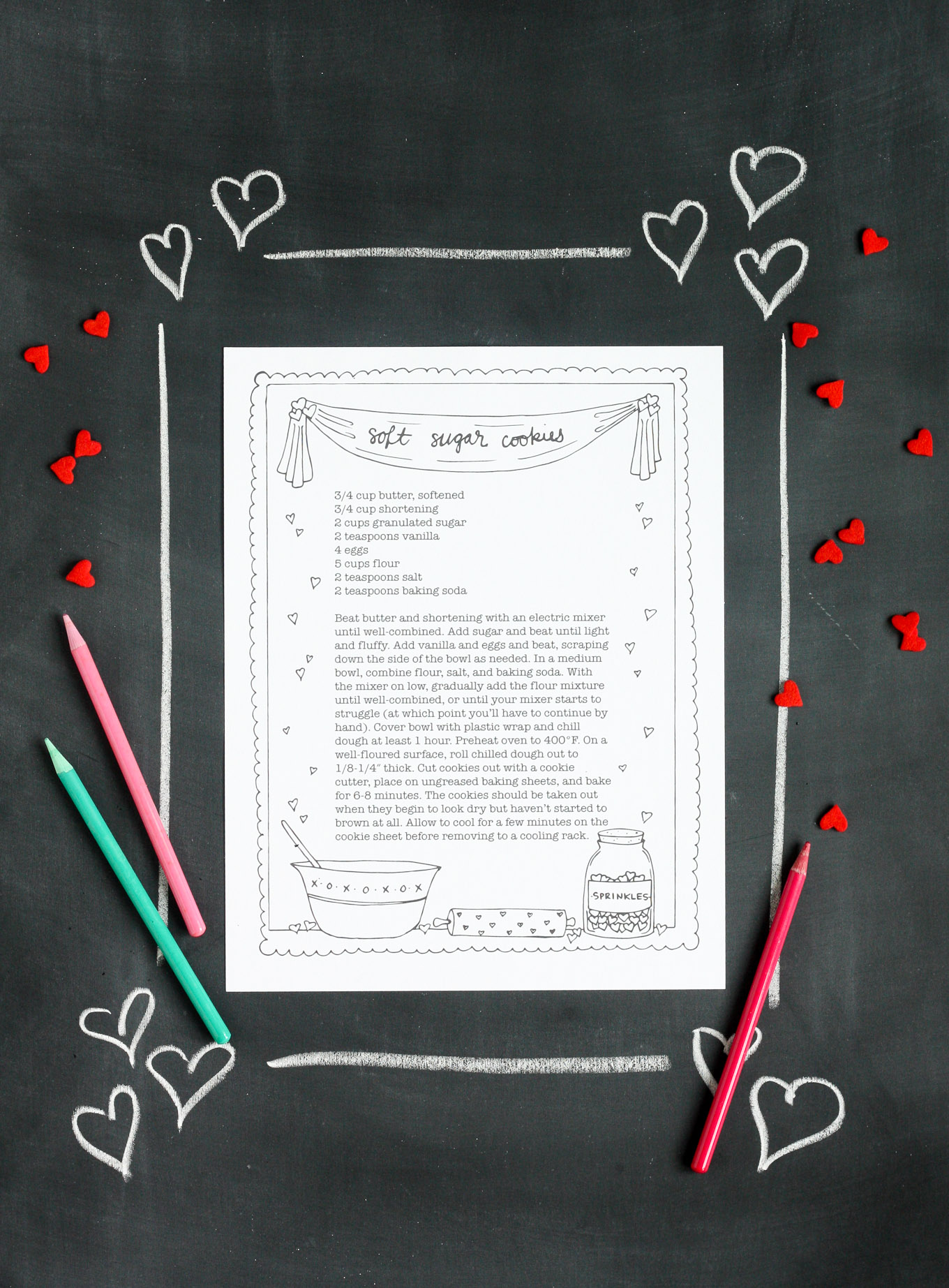 soft sugar cookies printable color page-1