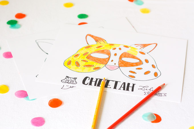 free printable Zootopia-inspired animal masks for you to color, cut out, and wear