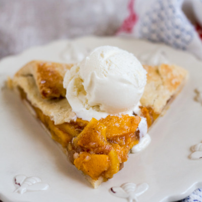 Make this galette, filled with fresh peaches and a hint of spice, and enjoy the last taste of summer!