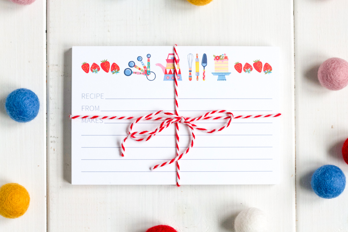 Scandinavian Gatherings recipe cards, available from Lulu the Baker's Etsy shop