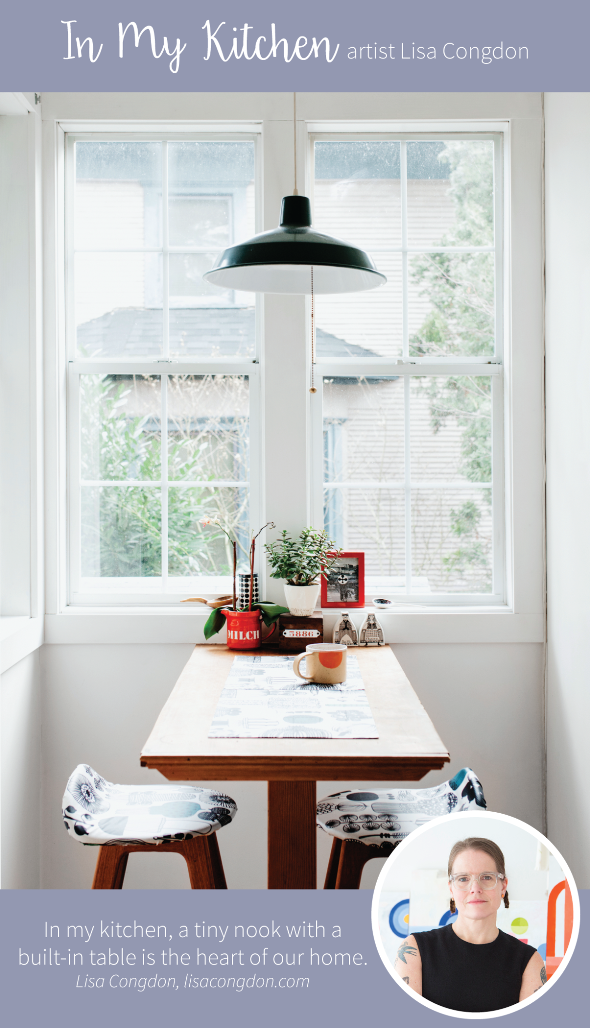 Artist Lisa Congdon shares her favorite thing about her kitchen as part of Lulu the Baker's In My Kitchen series.