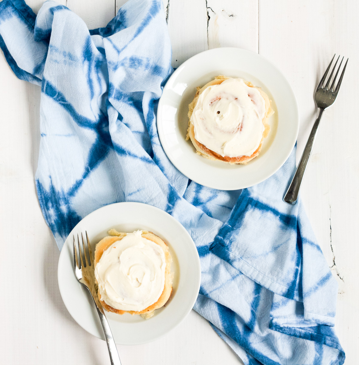 Homemade cinnamon rolls with a delicious, buttery filling and yummy cream cheese frosting.