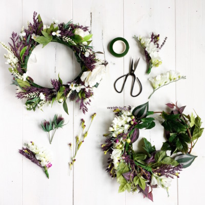 Celebrate Midsummer by making gorgeous flower crowns! You can use either fresh or silk flowers.