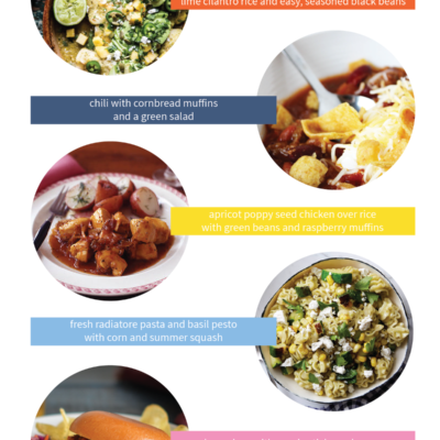 5 delicious, fast, and family-friendly menu ideas for easy weeknight dinners.