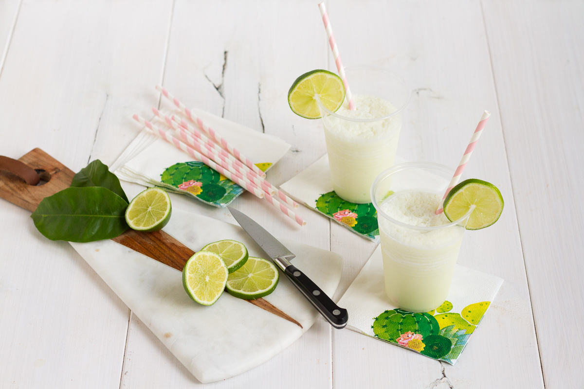 This refreshing limeade is the perfect mix of creamy and frosty, and a sure way to beat the heat this summer!