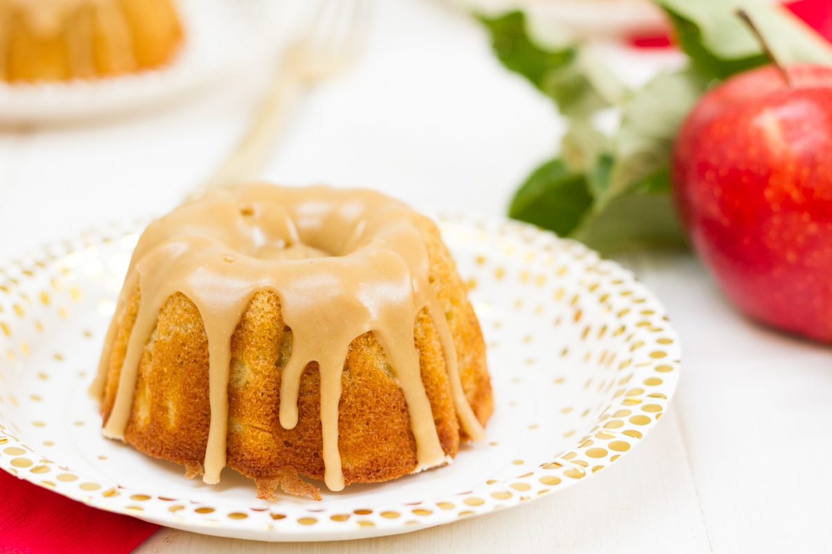 These mini bundt cakes combine a few of my fall favorites--tart apples, warm spices, and buttery caramel. They are easy to make, and they taste as good as they look!