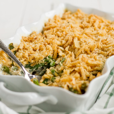 Green Bean Casserole is a Thanksgiving classic