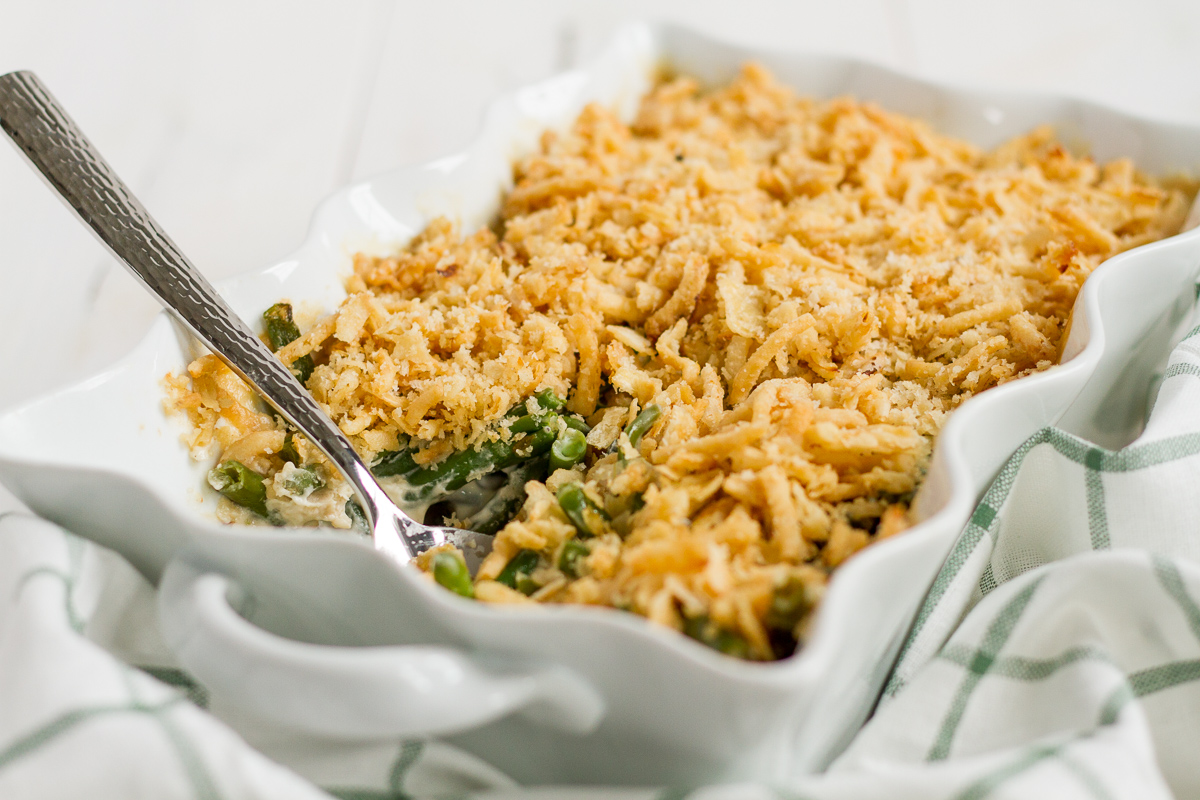 Green Bean Casserole is a Thanksgiving classic