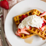 Waffle French Toast combines two breakfast favorites into one delicious treat.